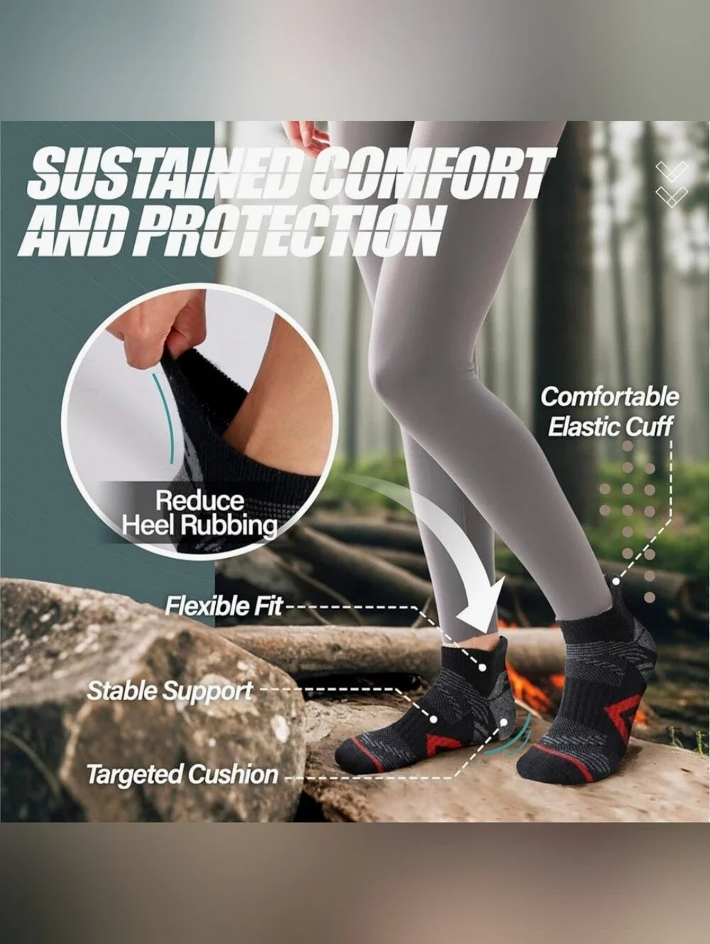 Merino Wool Blend Women's 3pk Sport No Show Socks